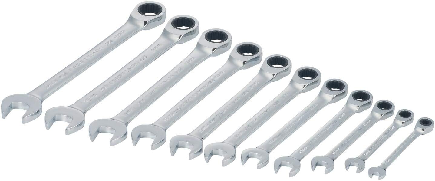 11-Piece Metric Ratcheting Wrench Set Q733