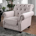 Button Tufted Nailhead Accent Chair Z483953