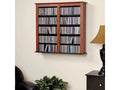 Double Wall Mounted Storage Cabinet, Cherry and Black X353468