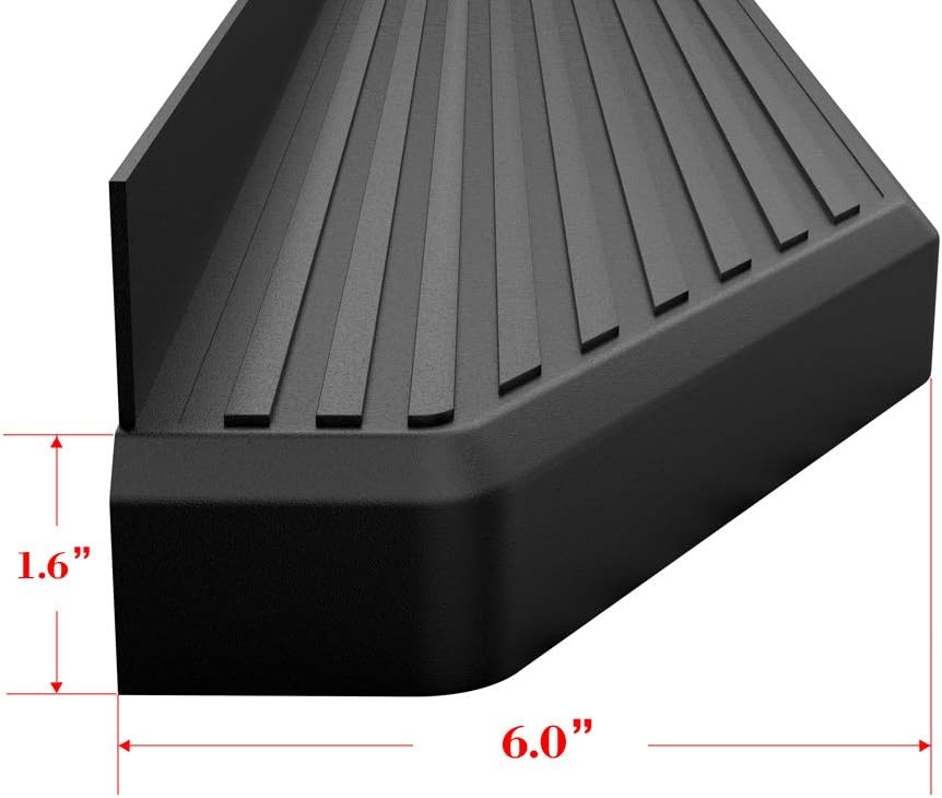 Black Powder Coated Aluminum Running Boards F87701