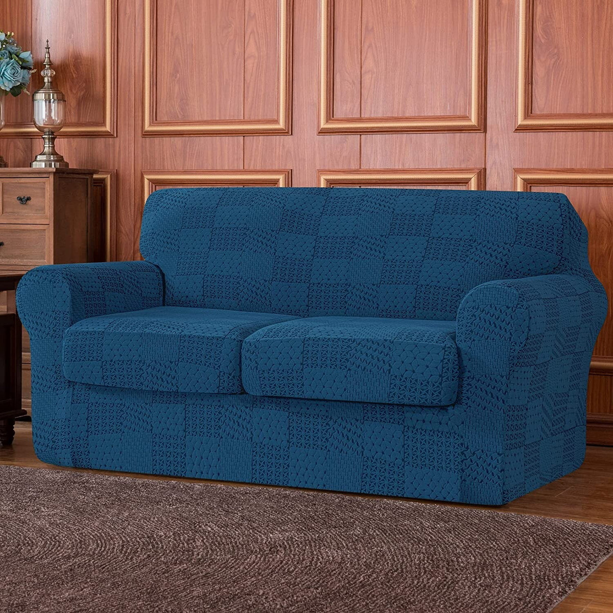 Green Patchwork Pattern Sofa Cover T8961