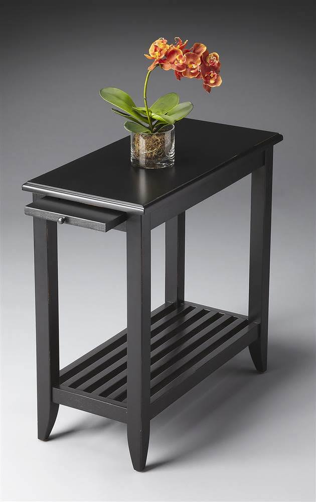 White Chairside Table W562
