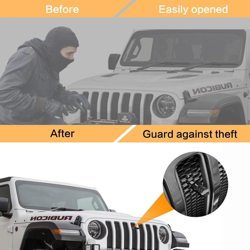 Hood Lock Kit for Jeep Wrangler JL Gladiator O83503