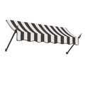 Black/White Stripe Acrylic Fixed Awning W85874