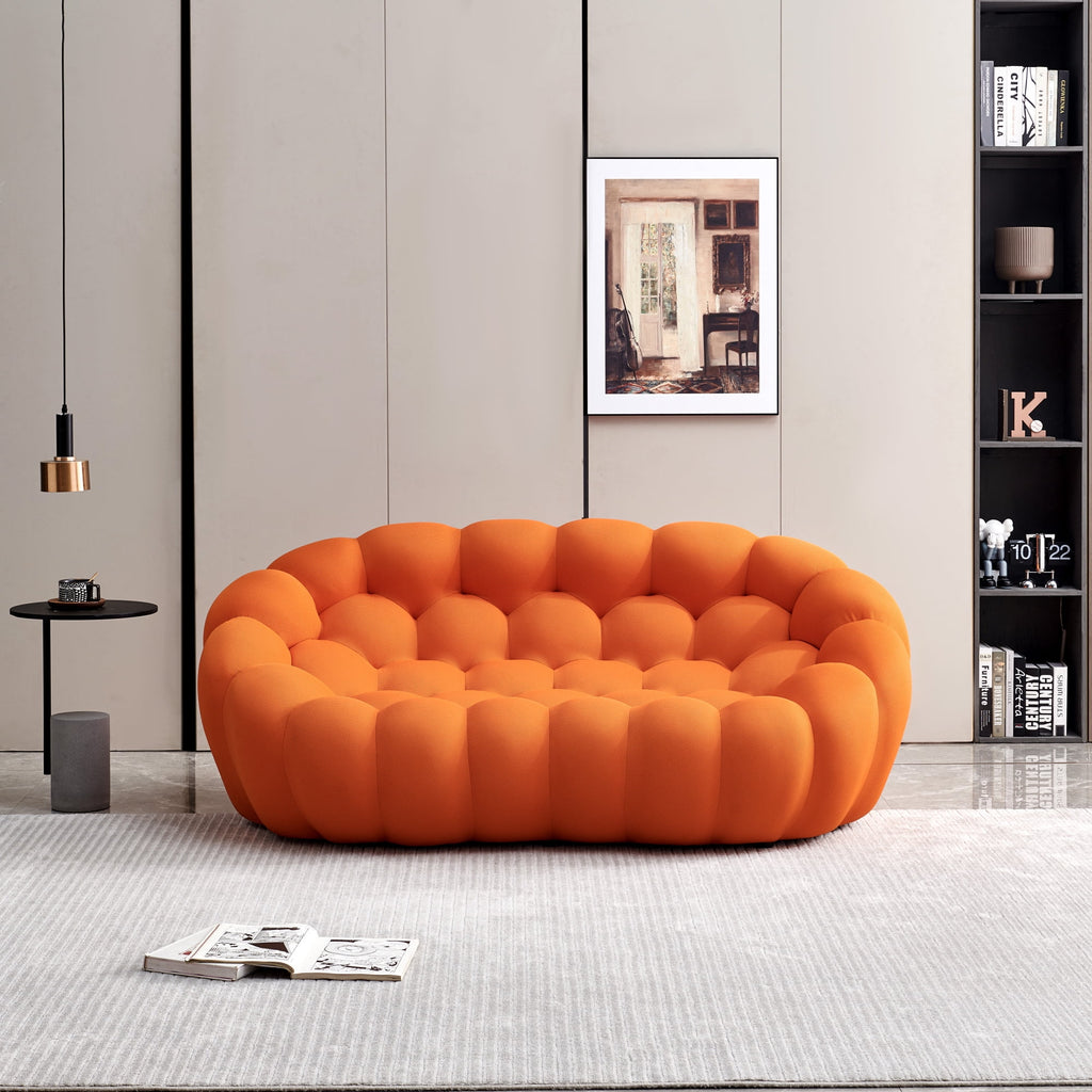 Orange Mesh Fabric Leisure Sofa K50906