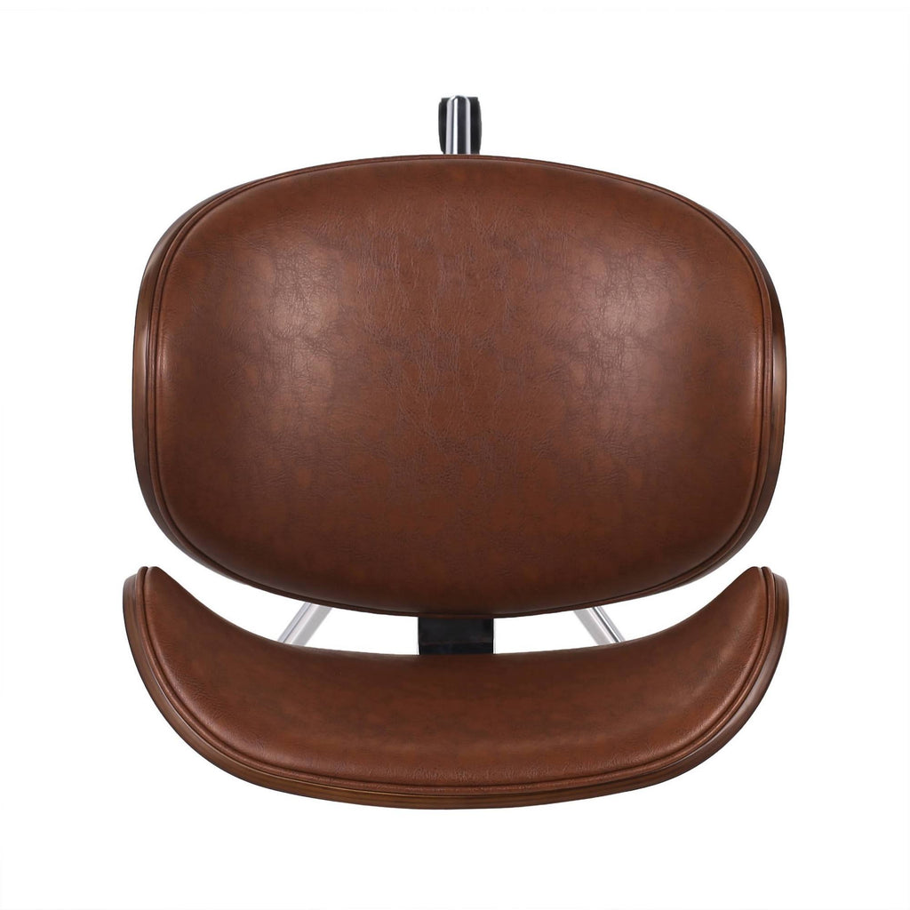 Cognac Brown Armless Office Chair M167