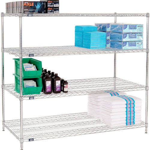 Chrome Wire Shelving Starter 60x22W x 30x22D x 63x22H Z481