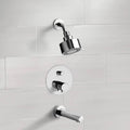 Chrome Thermostatic Tub and Shower Faucet Set with Multi Function Shower Head W22430