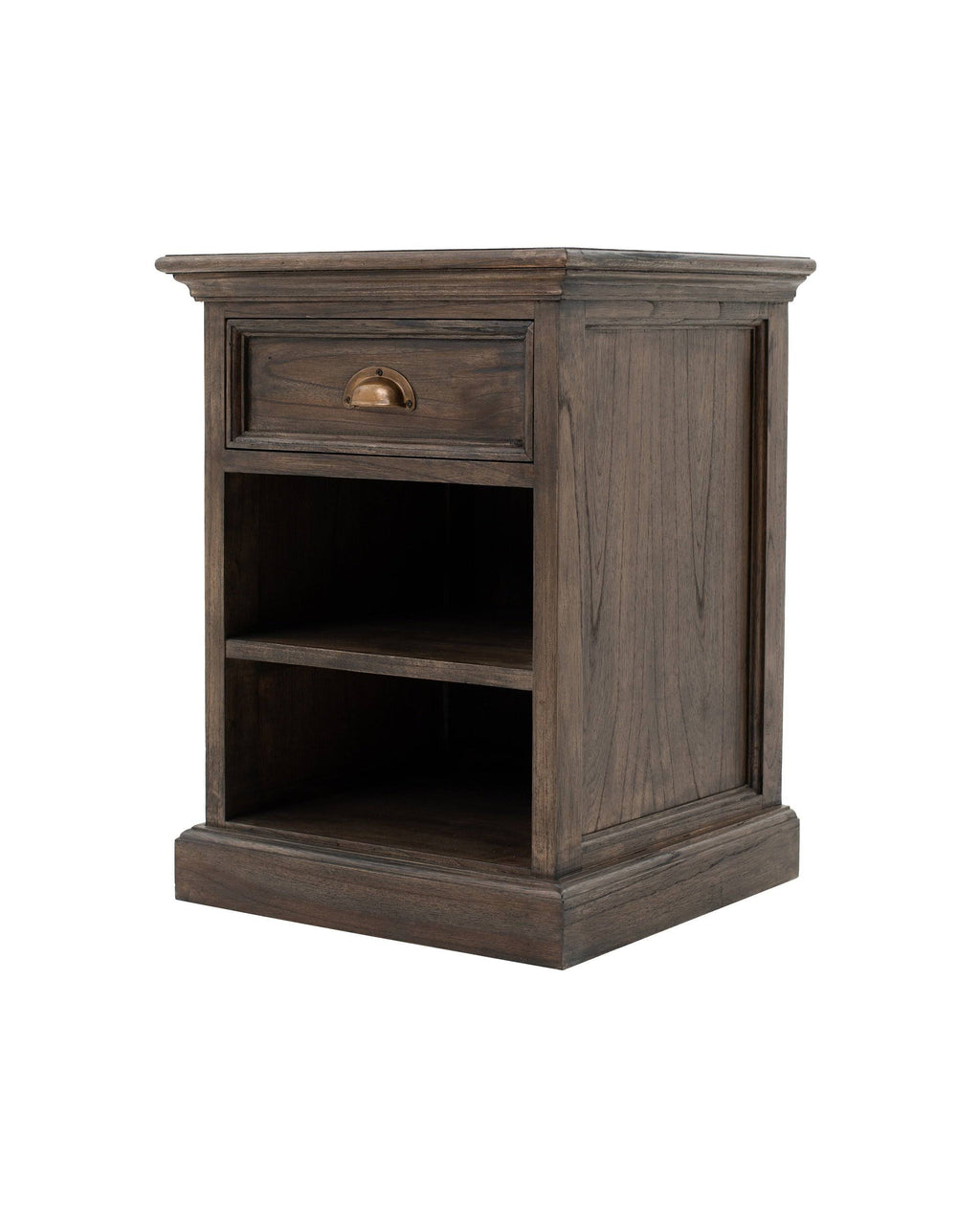 White Bedside Table with Shelves C83540
