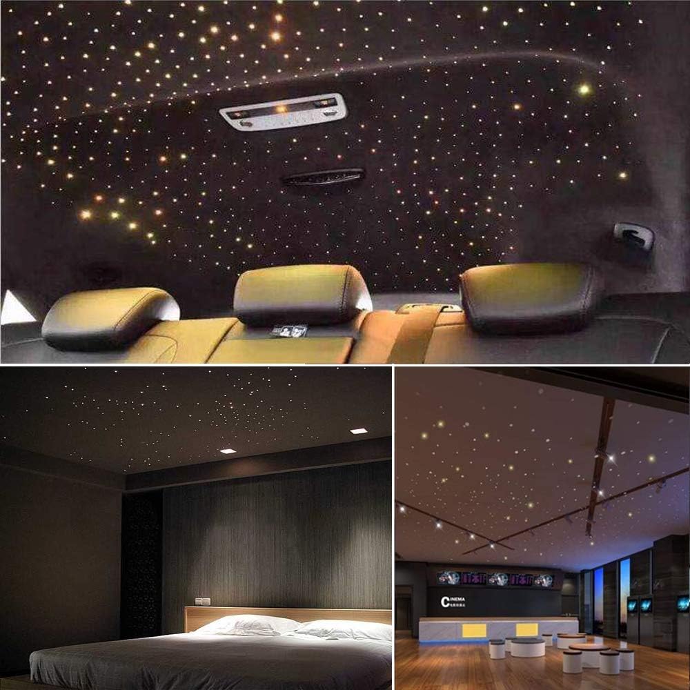 16W Fiber Optic Star Ceiling Light Kit with 28key RF Remote, 335pcs Mixed Fiber Cable 13.1ft V770