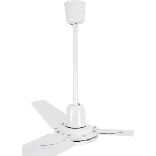Industrial Ceiling Fan White 60 inch with 4 Speed Controller I718