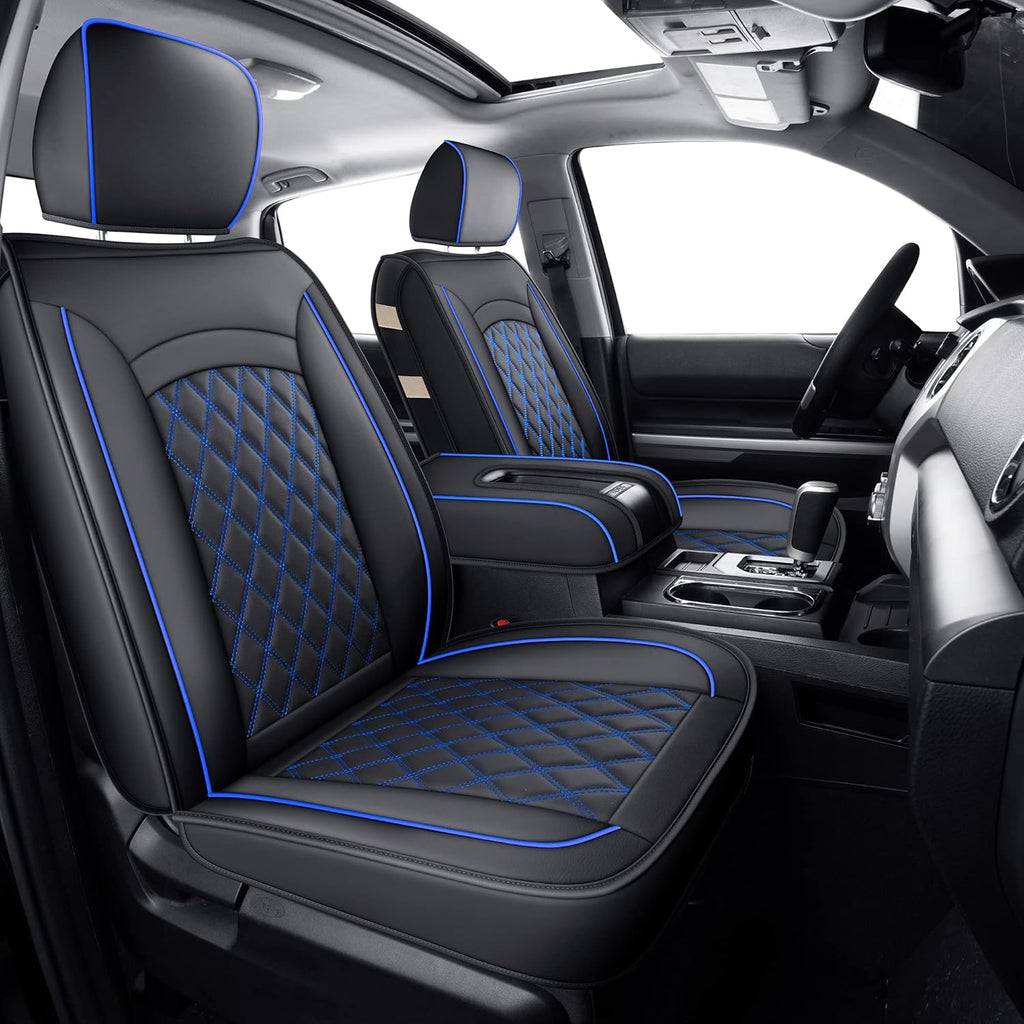 Black Faux Leather Seat Covers X33614