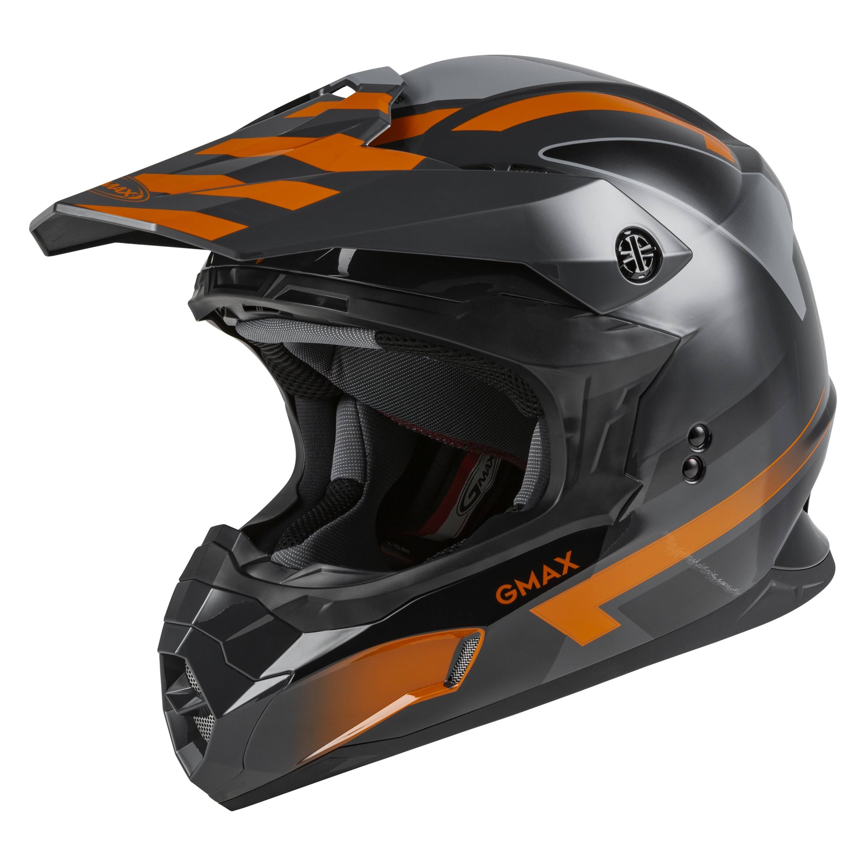Small Dark Gray/Orange Off-Road Helmet A360674