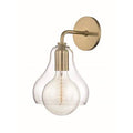 Dimmable Armed Sconce Aged Brass W552