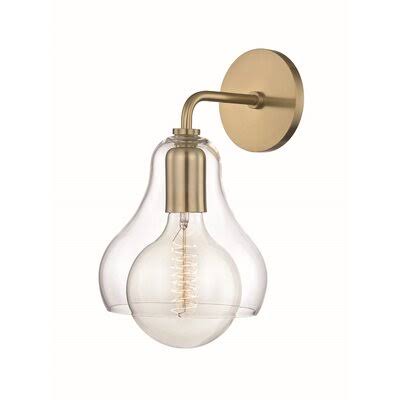 Dimmable Armed Sconce Aged Brass W552
