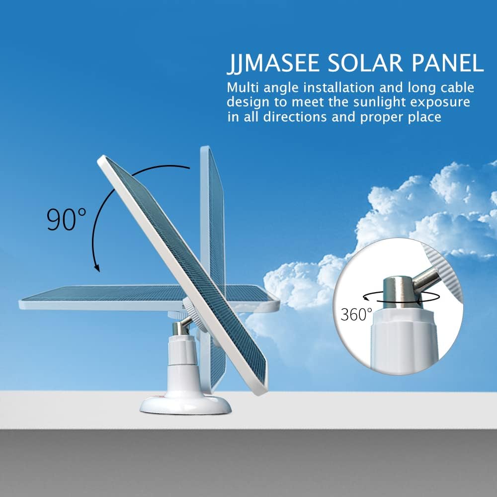 Solar Panel for Outdoor Security Camera with 13 FT Cable and Adjustable Wall Mount (2 Pack) D4519
