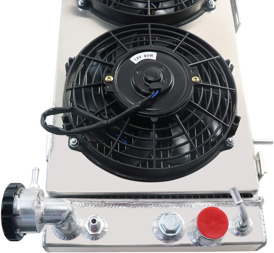 Aluminum 3 Row Core Radiator with Fan w/Shroud & Relay U8764