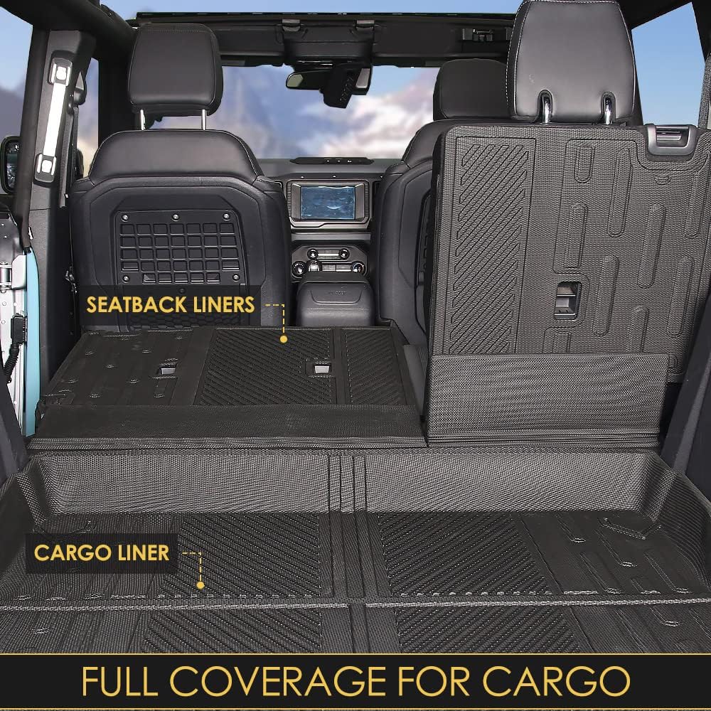 Rear Seat Back Mat Pack of 2 Waterproof Cargo Liner P1747