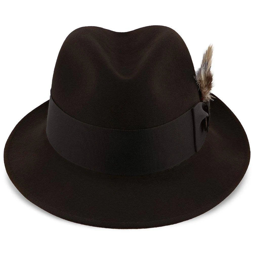 Size 7 Caribou Fur Felt Fedora Hat E7773