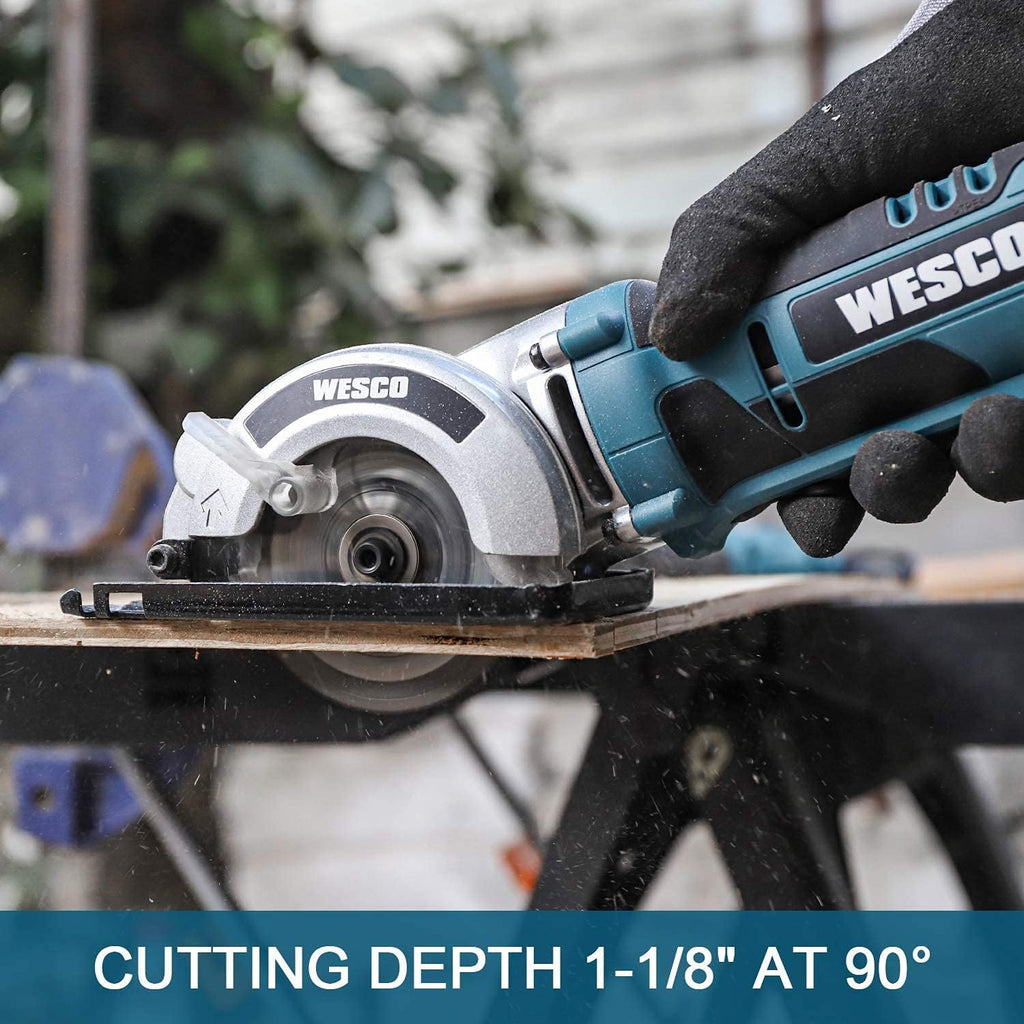 Cordless Mini Circular Saw with 2.0Ah Battery and Fast Charger D72604