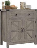 Rustic Brown Barn Door Buffet Sideboard with Drawer Z313789