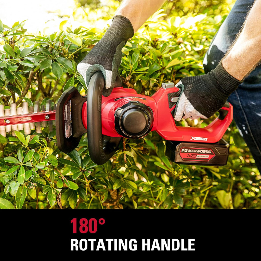 40V 24 Inch Cordless Hedge Trimmer with 2Ah Battery and Charger X59208