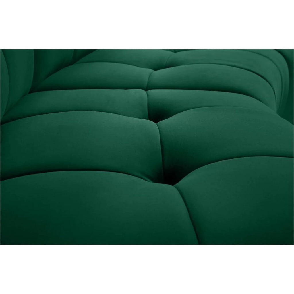 Green Velvet Tufted Modular 15 Piece Sectional Sofa E12722
