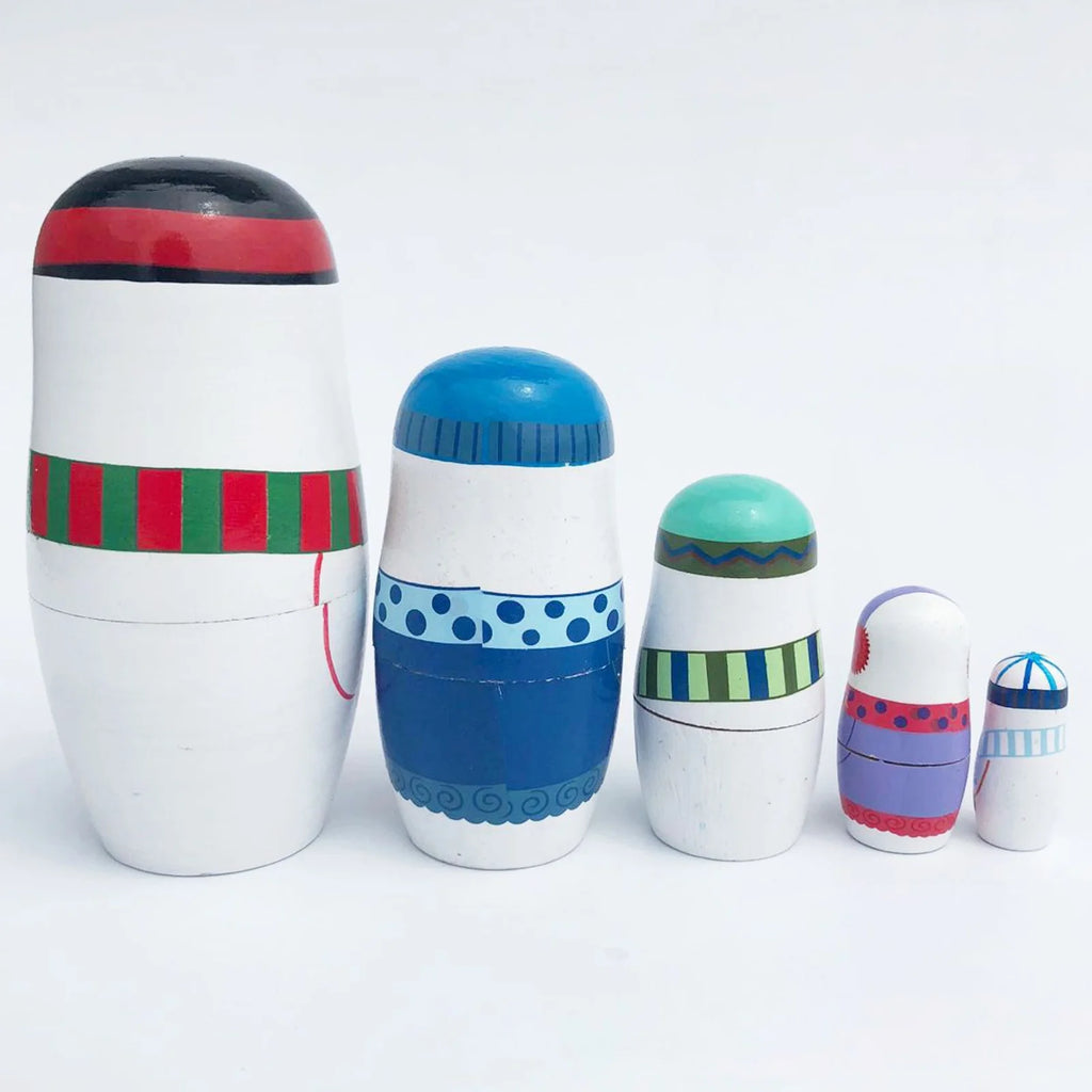 5-layer Snowman Nesting Dolls Matryoshka Wooden Toys U6083