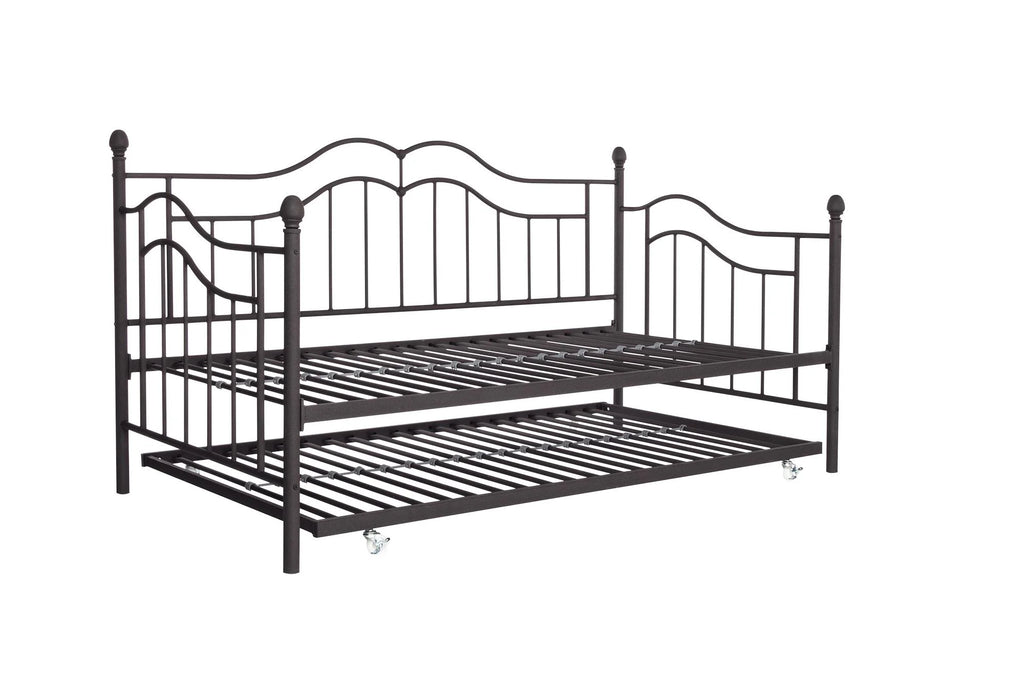 Bronze Metal Daybed And Trundle, Twin/Twin Size Frame C376