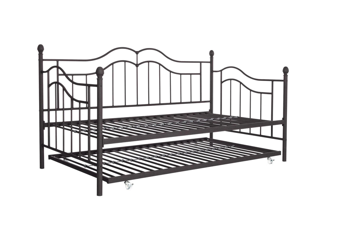 Bronze Metal Daybed And Trundle, Twin/Twin Size Frame C376