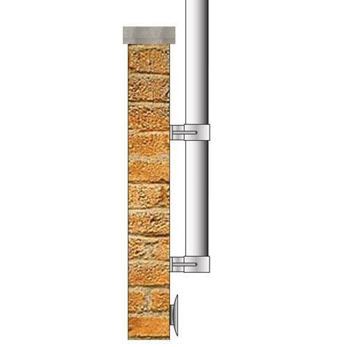 Vertical Wall Mount Flagpole Q615