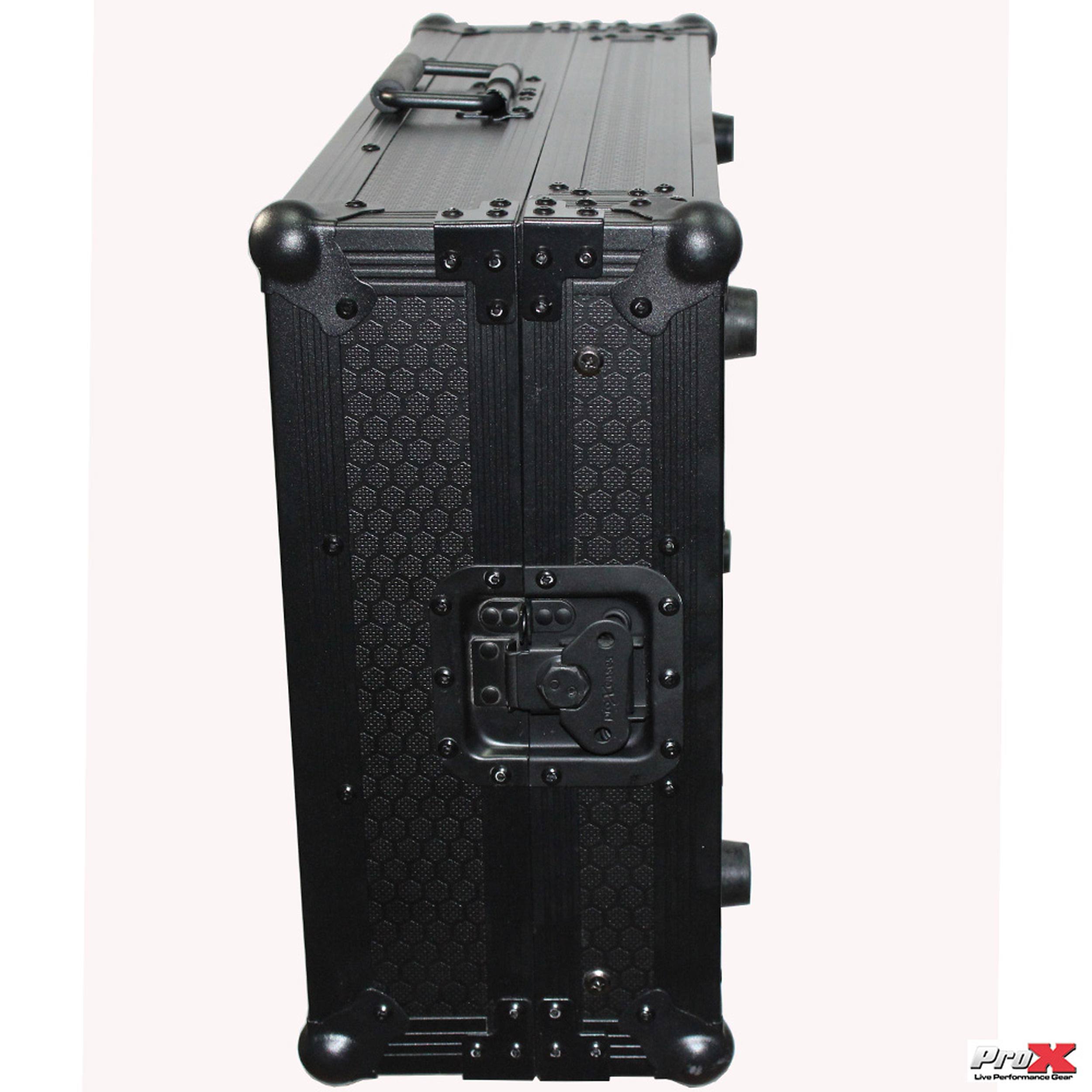 Black Travel Flight Case for Mixtrack Pro 3 with Laptop Shelf Q7250