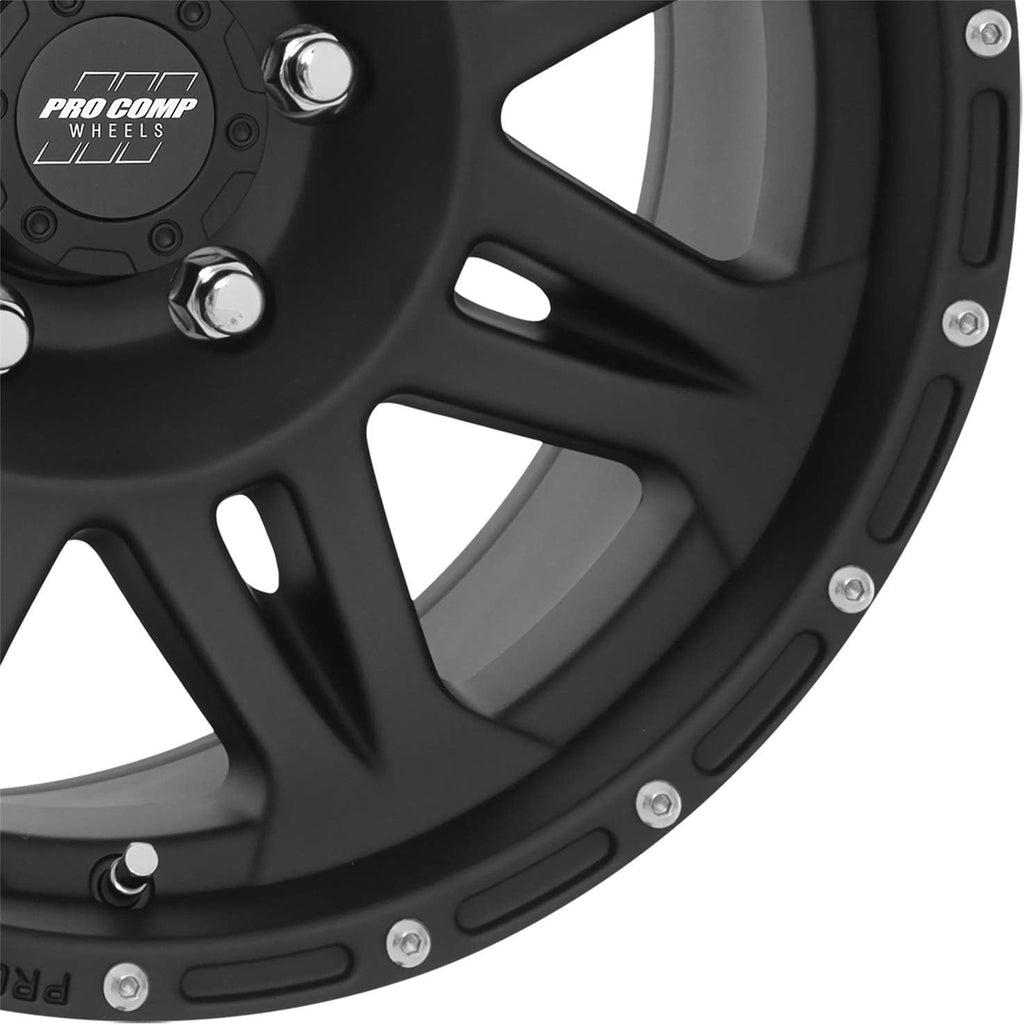 Matte Black 17x8 6x5.5 Wheel K7270