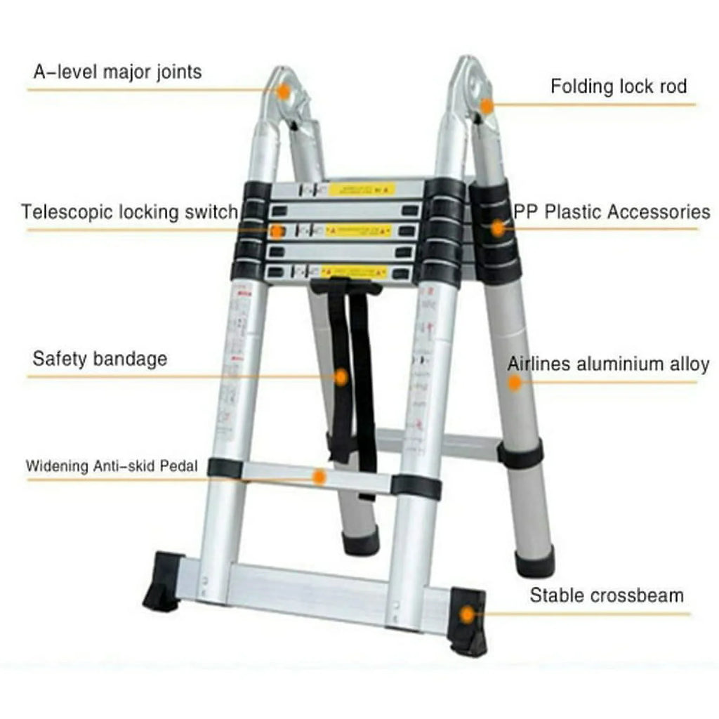 12.5FT Aluminum Telescoping Ladder I5766