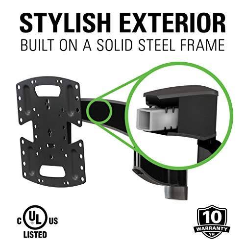 Small Full-Motion TV Mount for 19 inch-40 inch, Black Q5777