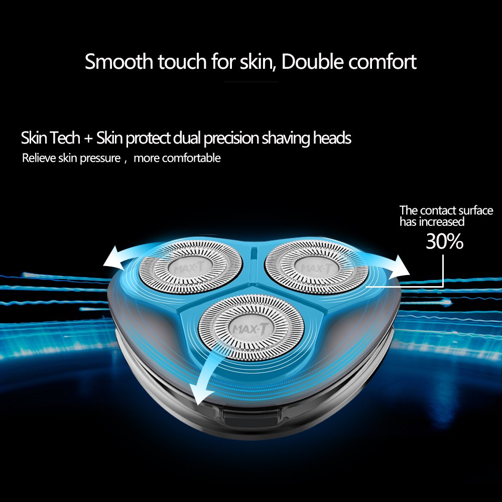 Electric Shaver Razor with Pop Up Trimmer and LED Display, IPX7 Waterproof B167