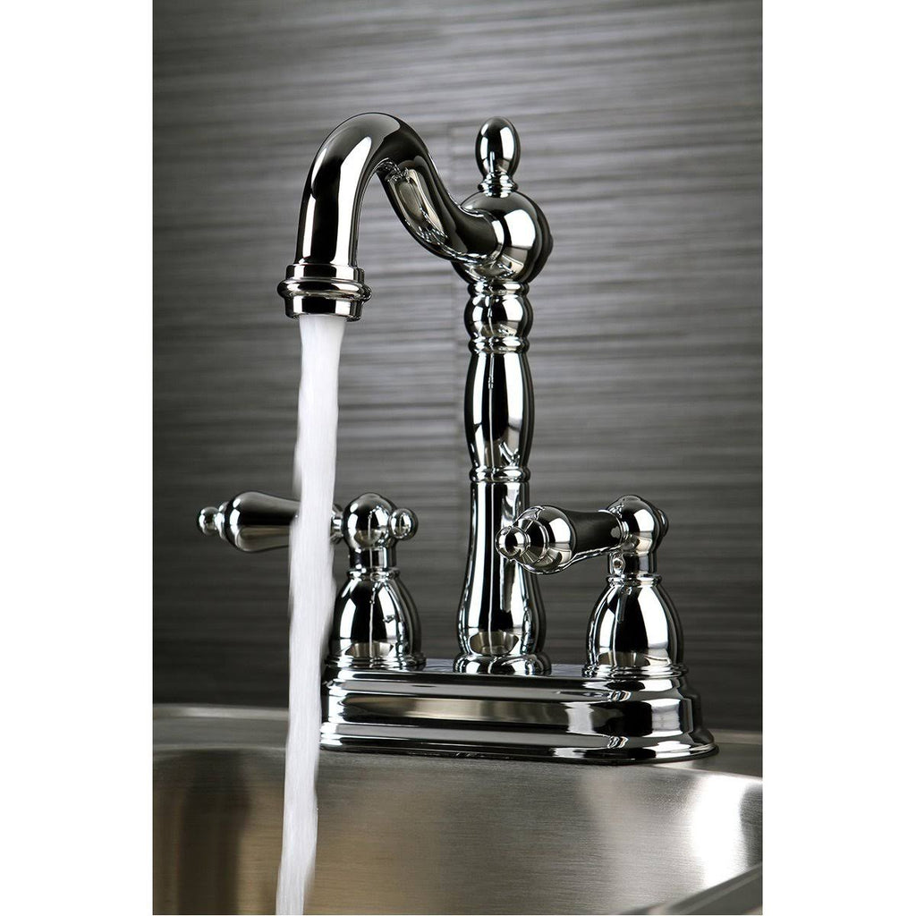Polished Brass Two-Handle Centerset Bar Faucet N11578