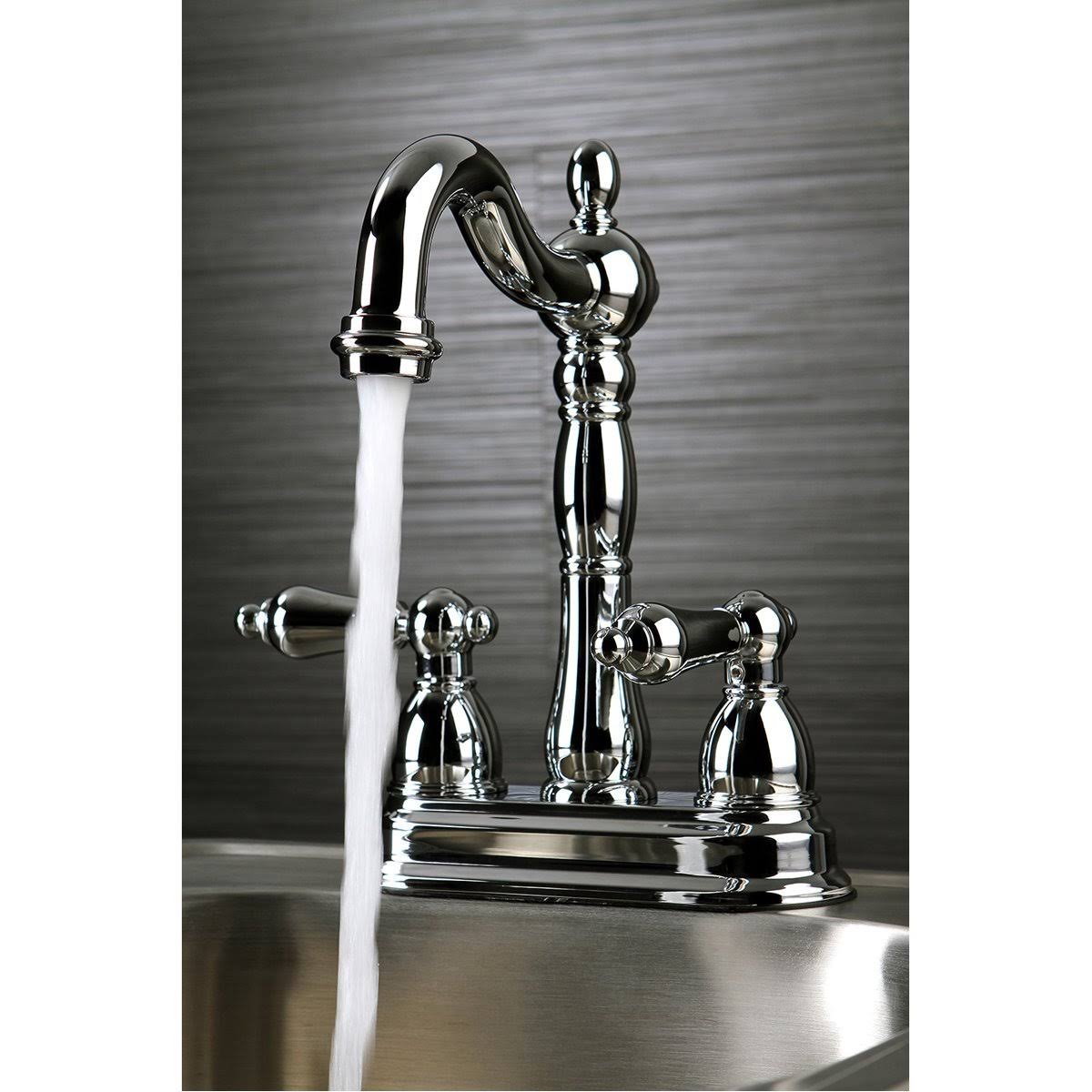 Polished Brass Two-Handle Centerset Bar Faucet N11578