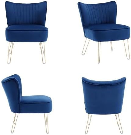 Velvet Accent Chairs with Golden U-Shape Legs N5293