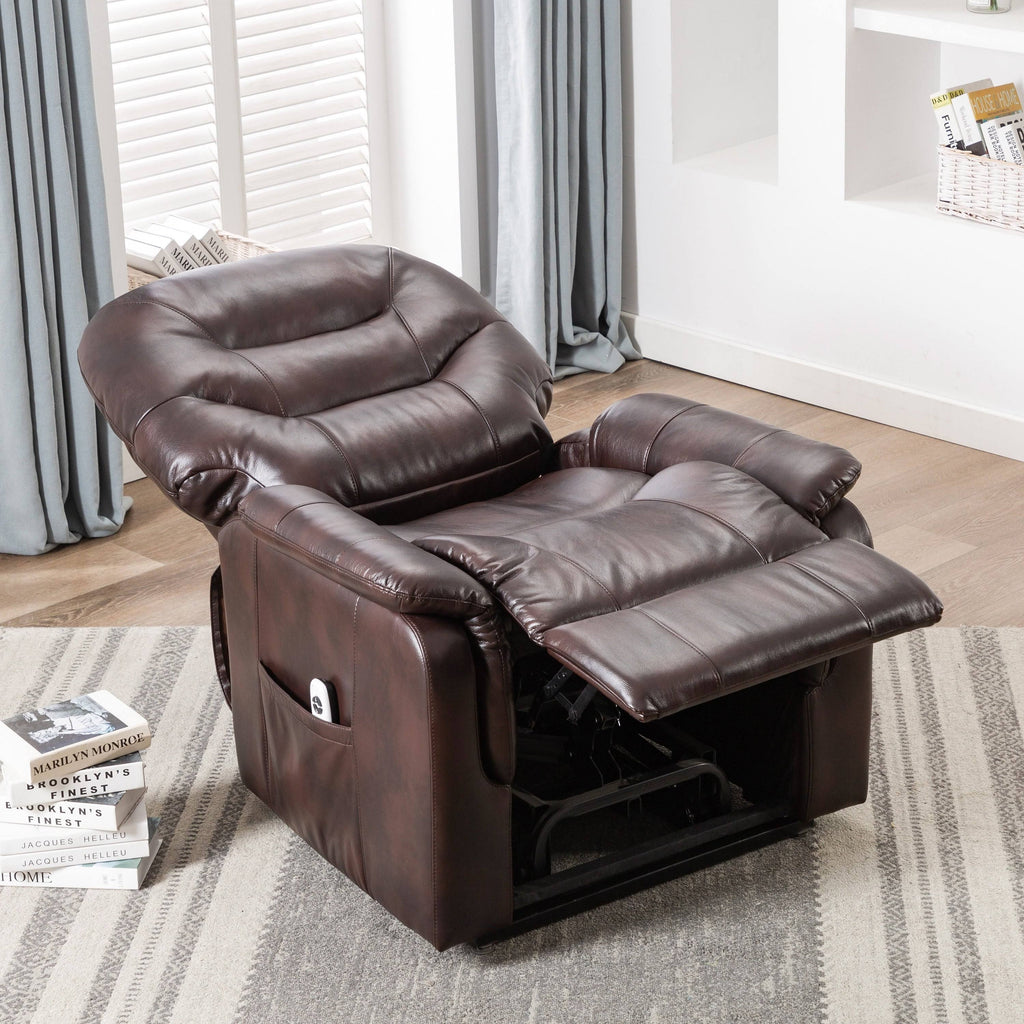 Midnight Blue Faux Leather Recliner Lift Chair E922709