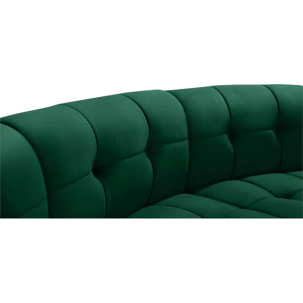 Green Velvet Tufted Modular 15 Piece Sectional Sofa E12722