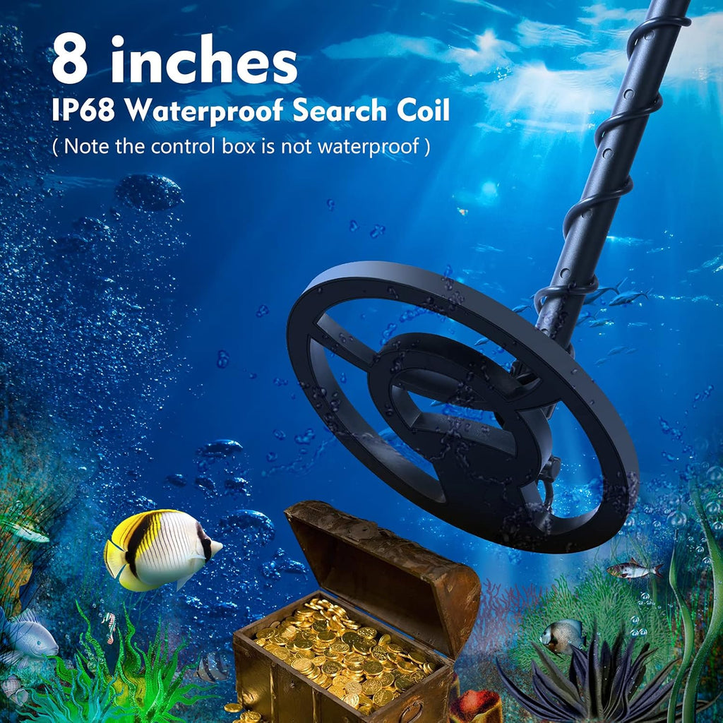 8" Waterproof Metal Detector with LCD Display O694