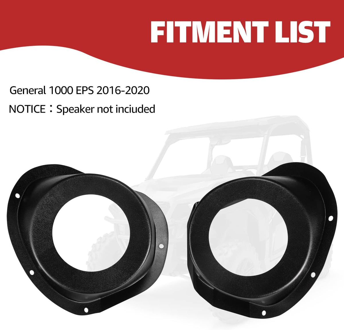 6.5 inch Front Kick Speaker Mount Enclosure Panels (2PCS) V25763