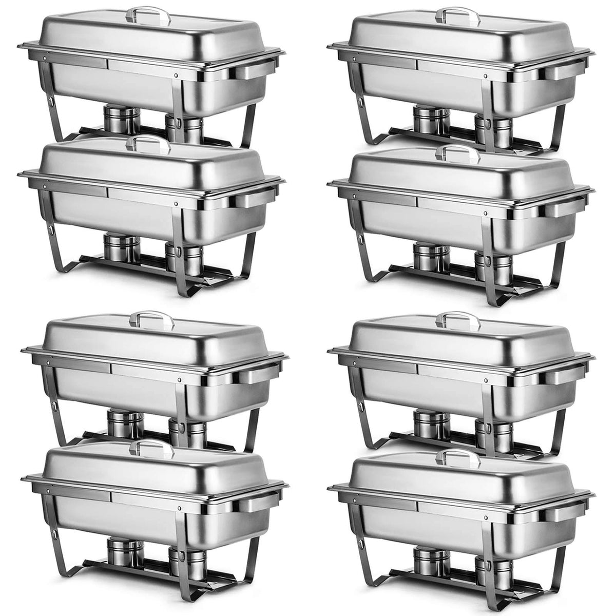 8 Quart Stainless Steel Full Size Chafing Dish Set O477