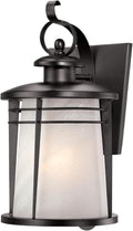 Weathered Bronze Steel White Alabaster Glass Exterior Wall Lantern Pack of 2 L87215
