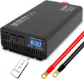 1500W Pure Sine Wave Power Inverter DC 24V to AC 110V-130V with LCD Display and Wireless Remote Control N78308