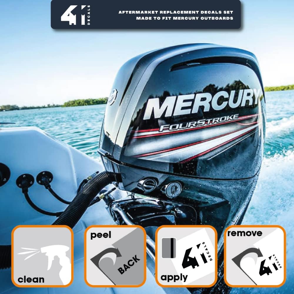 Aftermarket Replacement Outboard Decal Set Pack of 2 O844284