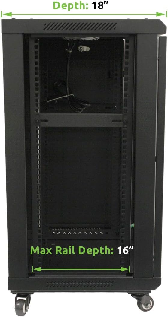 15U Wall Mount Network Server Cabinet Rack Glass Door Lock with Shelves E94605