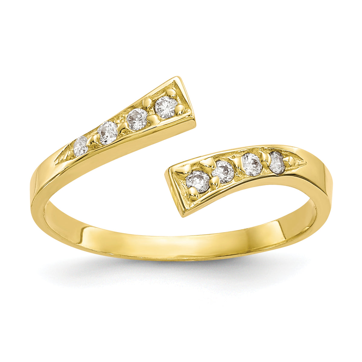 10k Yellow Gold CZ Toe Ring C337