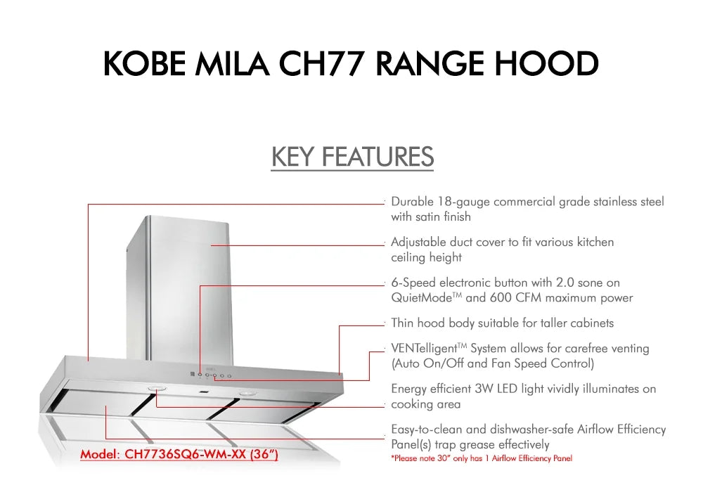 30-Inch Wall Mount Range Hood in Stainless Steel W30935